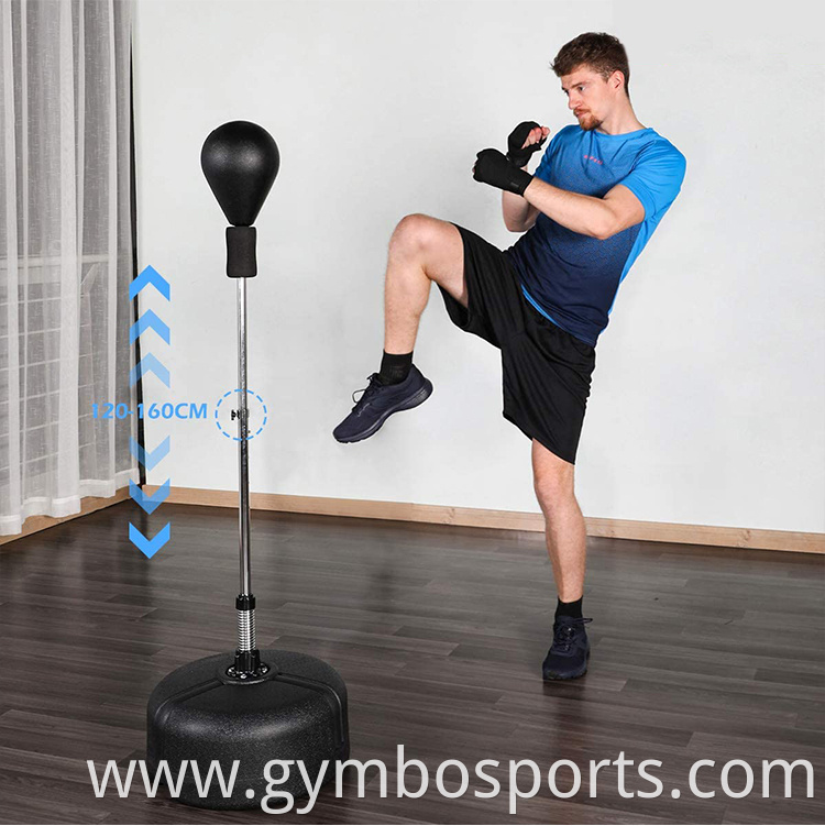 Stress Relief Fitness Adults Professional Boxing Reflex Speed Bag Height Adjustable Freestanding Suitable Stand Punching Bag